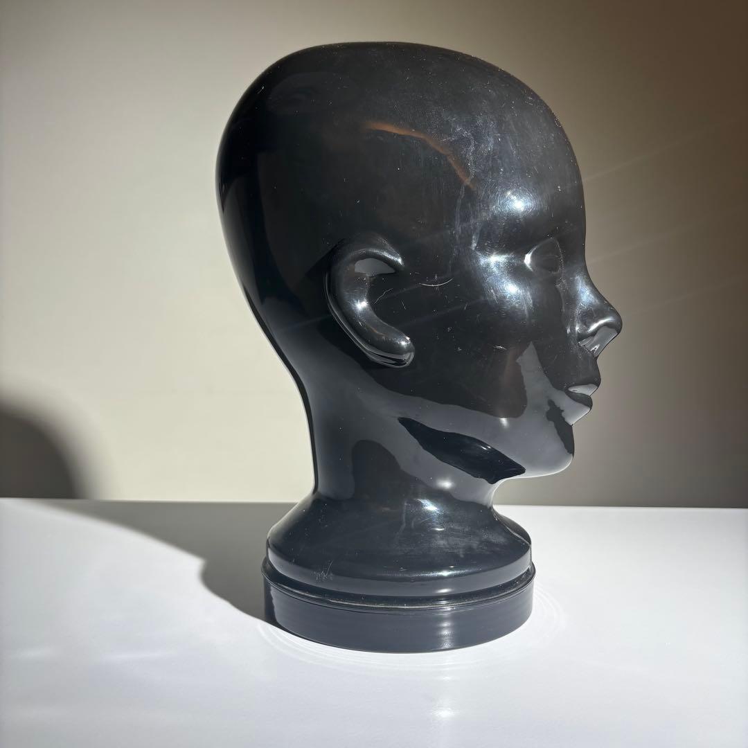 黒の頭部のマネキン型貯金箱 ポストモダン スペースエイジ ヴィンテージ