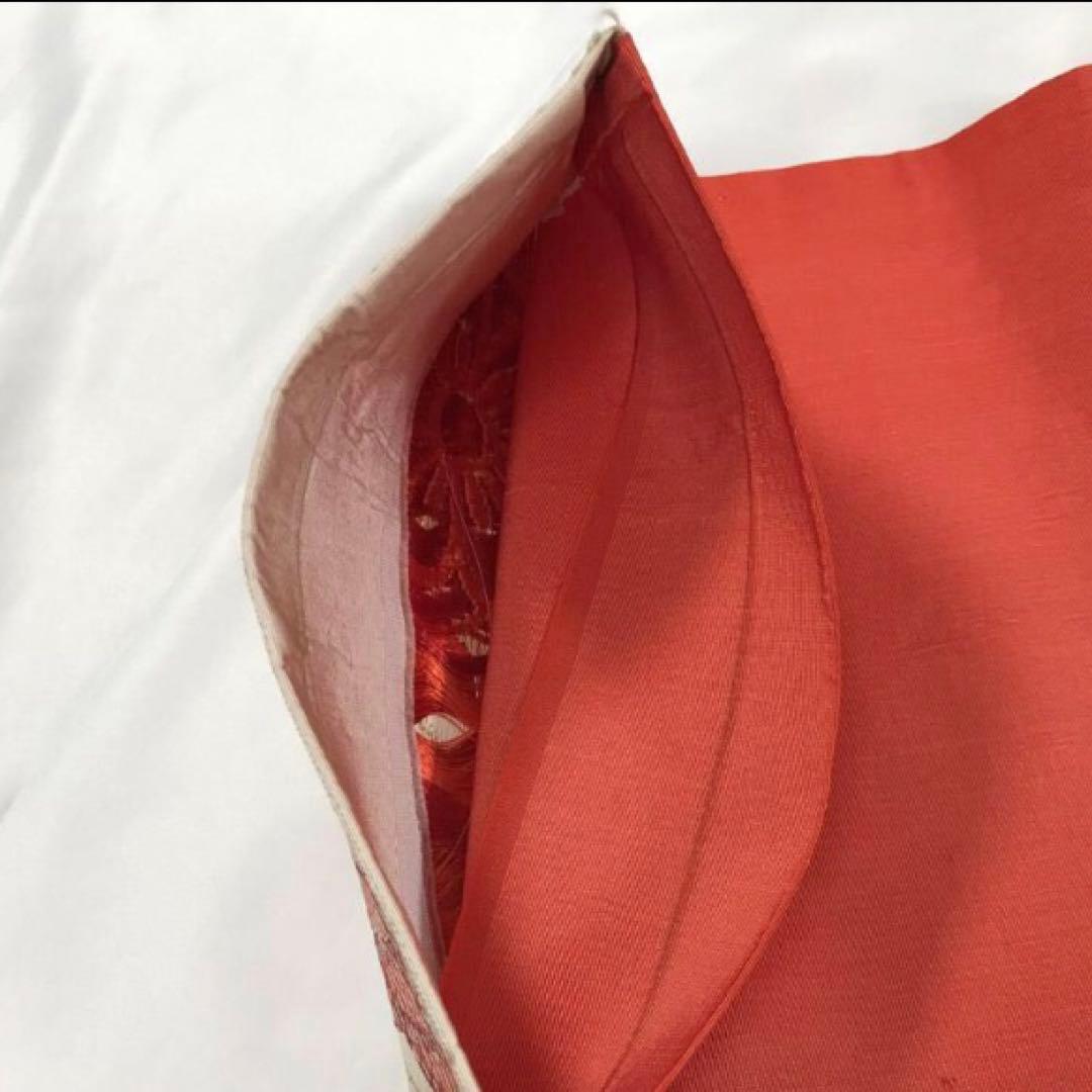 アンティーク着物　扇　古典　ピンク系　きもの帯他小物付き