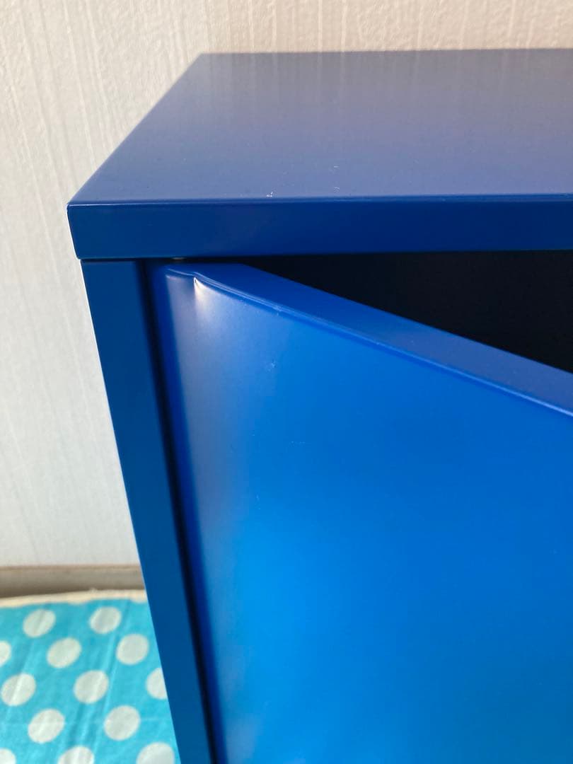 廃盤品　イケアリックスフルトブルーキャビネット（足無し）　希少品LIXHULT