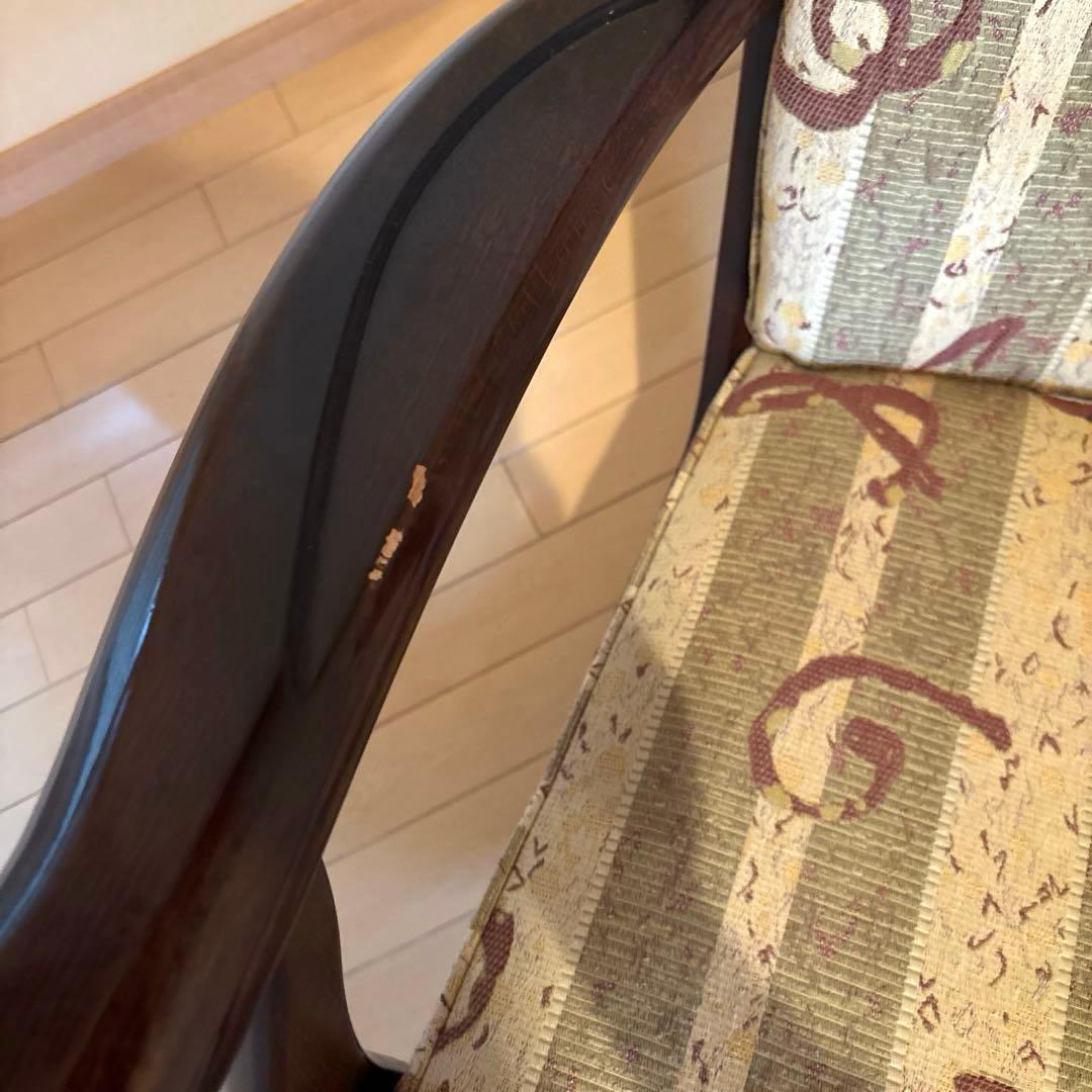 【モフ♡】木製ストライプ模様ロッキングチェア