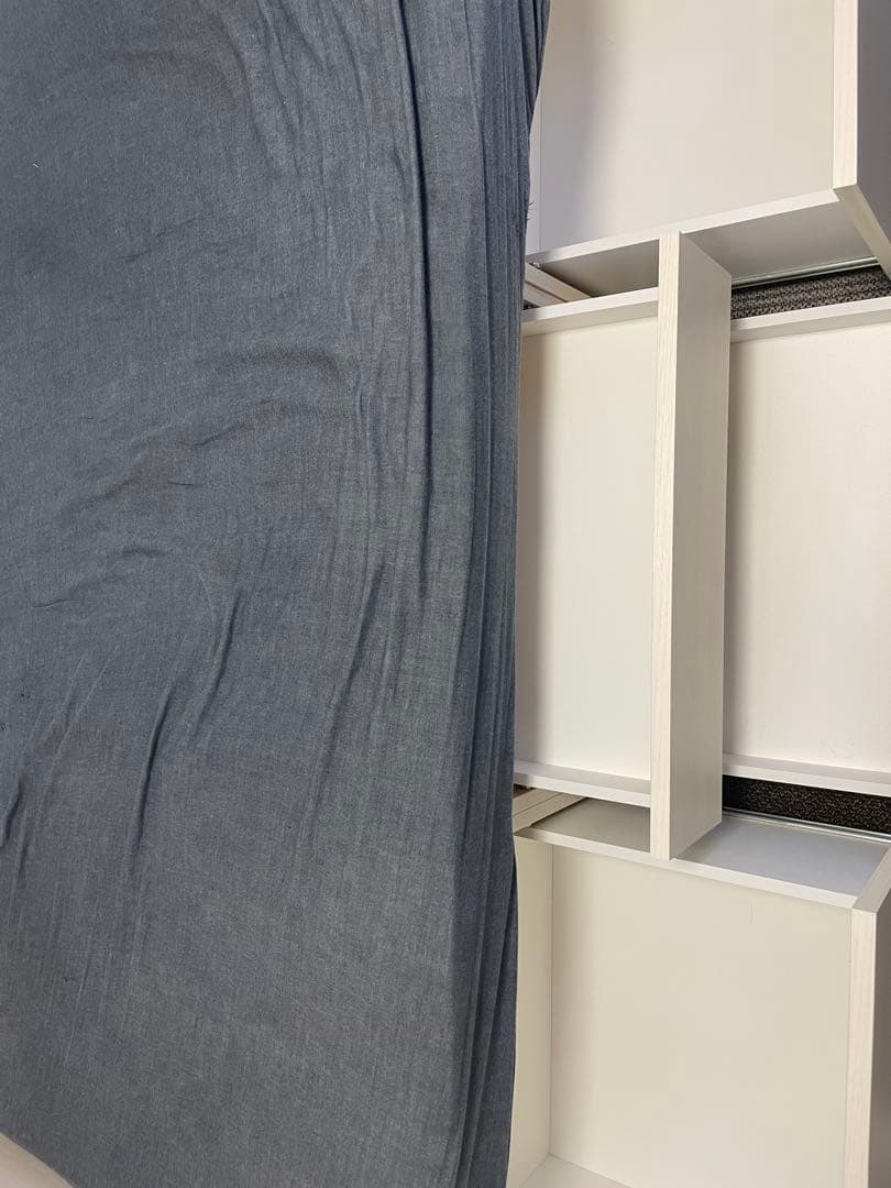 シングルベッドフレーム 引き出し付き マットレス付き