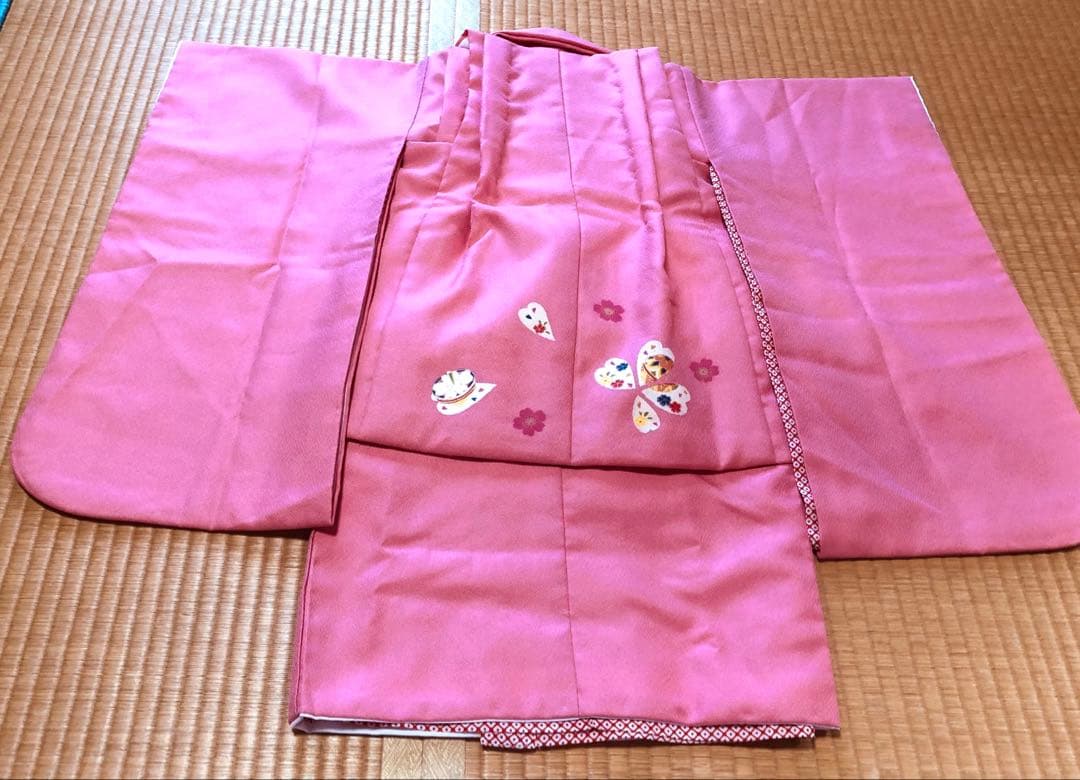 七五三3歳~5歳 無地ピンク 着物