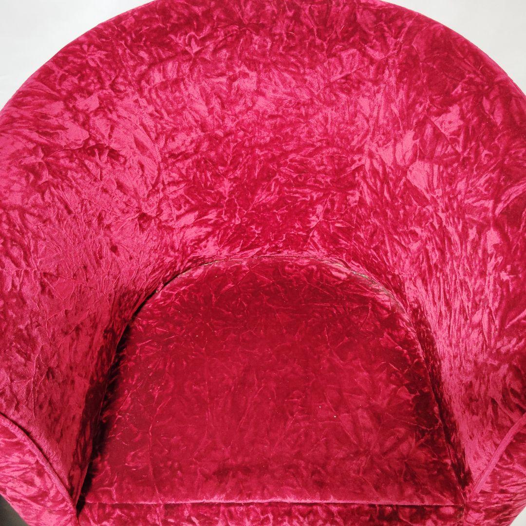 ADAL ベロア チェア ソファー 1人用 レッド - メルカリ