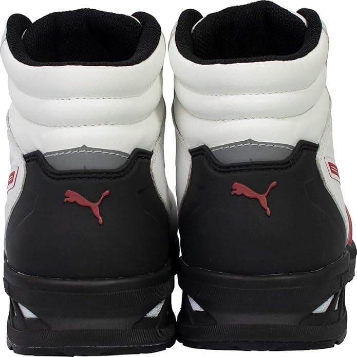 【新品】プーマセーフティー 安全靴 ライダー2.0ホワイト＆レッドディスクミッド