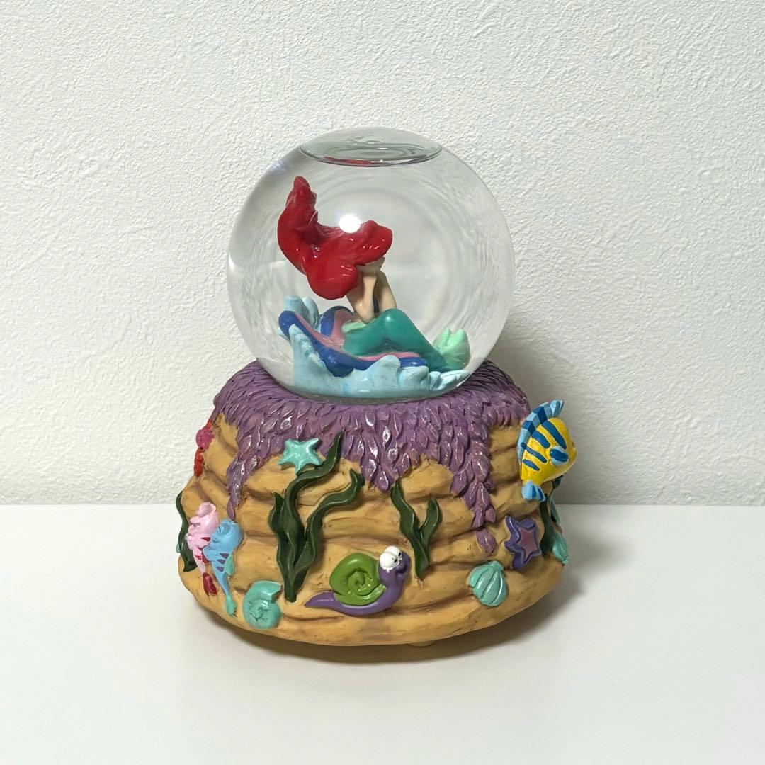 ディズニー　リトルマーメイド　アリエル　スノードーム　オルゴール