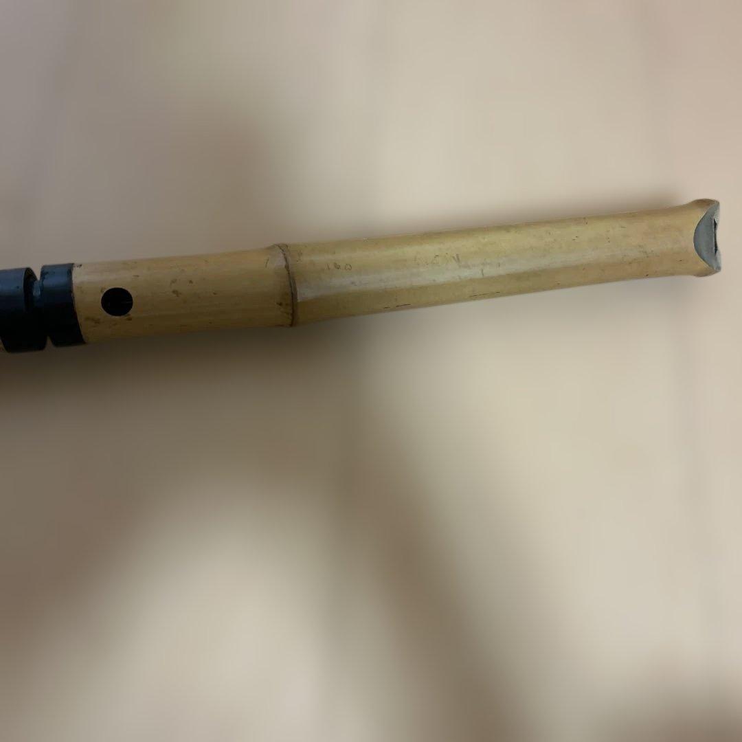 希少 尺八 琴古流 1尺8寸 5孔 銘あり 1印 根竹 二分割 和楽器 竹