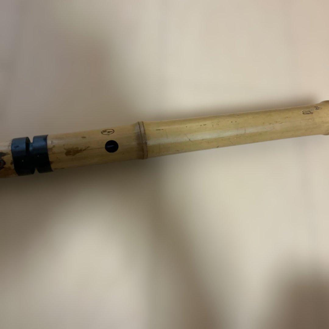 希少 尺八 琴古流 1尺8寸 5孔 銘あり 1印 根竹 二分割 和楽器 竹