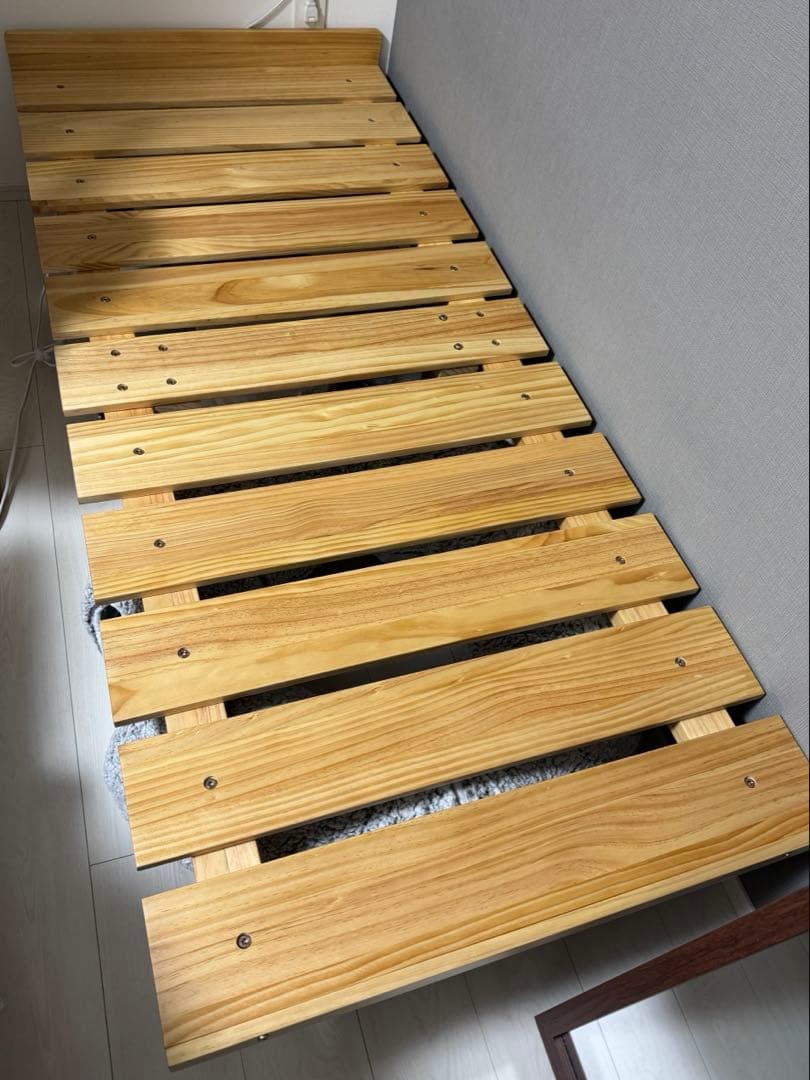 エムール　高さが変えられる すのこ ベッド 80×185cm