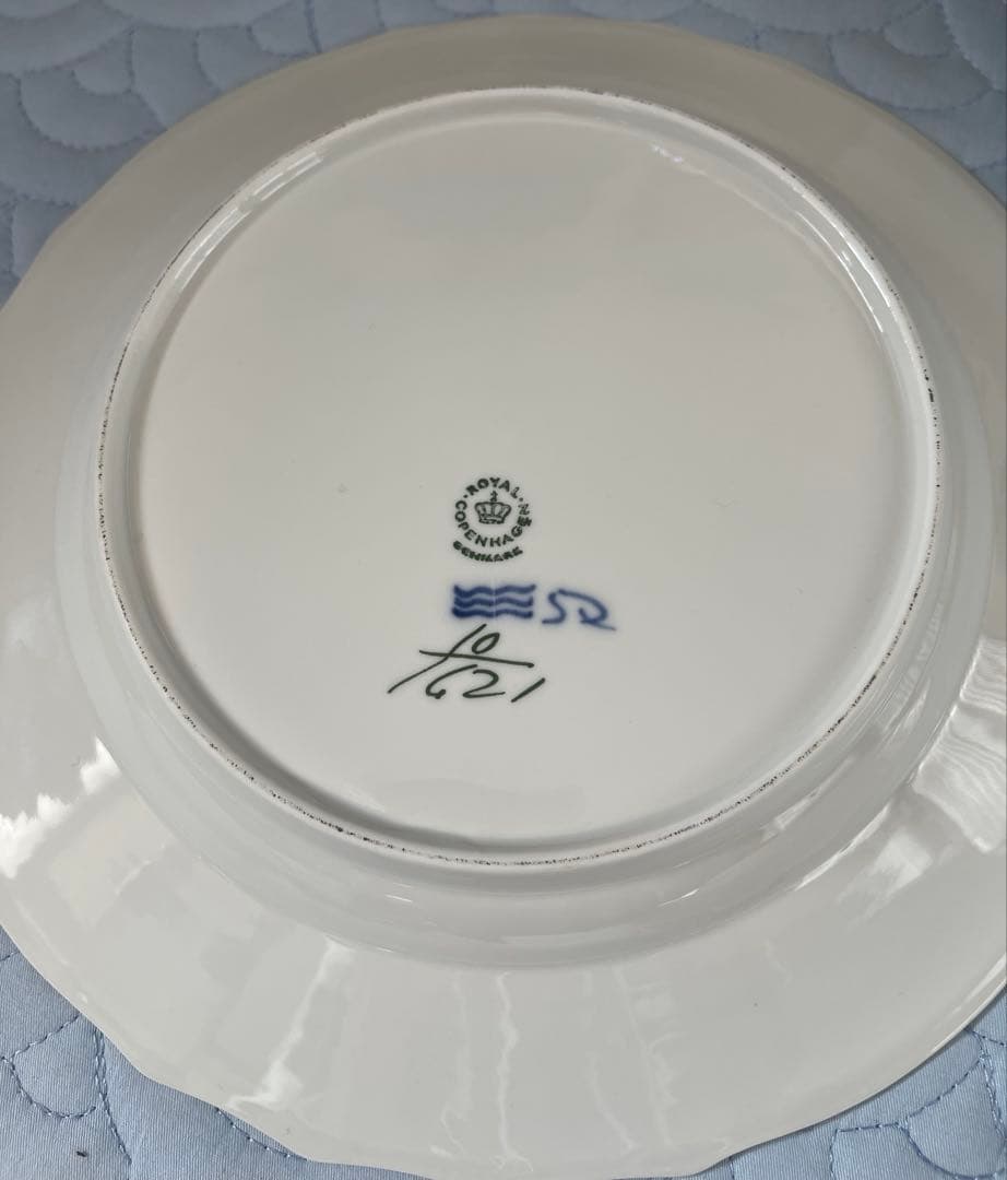 ロイヤルコペンハーゲン　ブルーフラワーカーブプレート　5枚セット