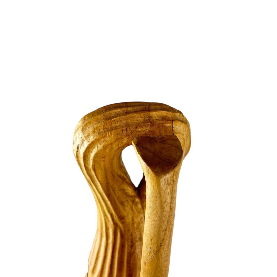 高さ153㎝　木彫り　木像　女性像　人魚　アンティーク　オブジェ　バリ調