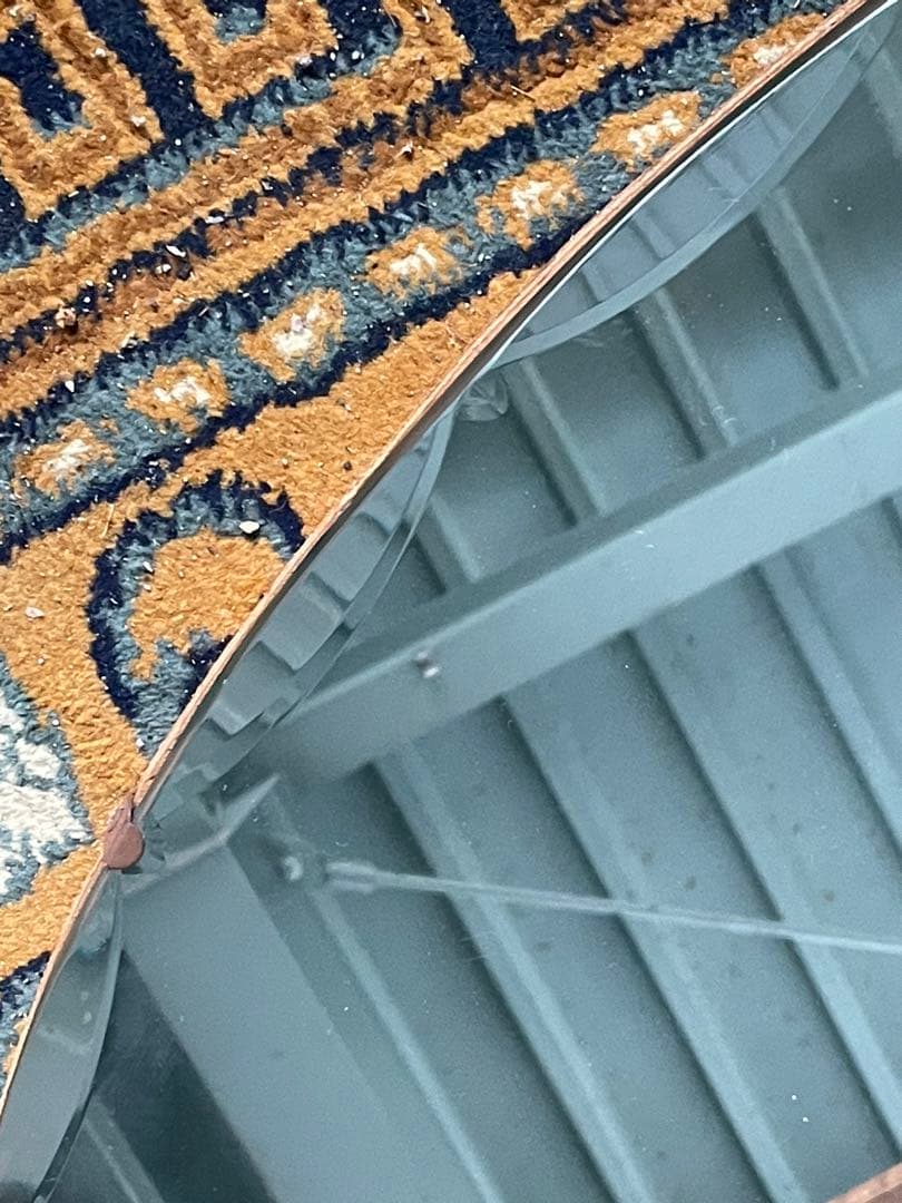 稀少/アンティーク/イギリス製/壁掛けミラー/カッティングミラー/ミラー/鏡/②