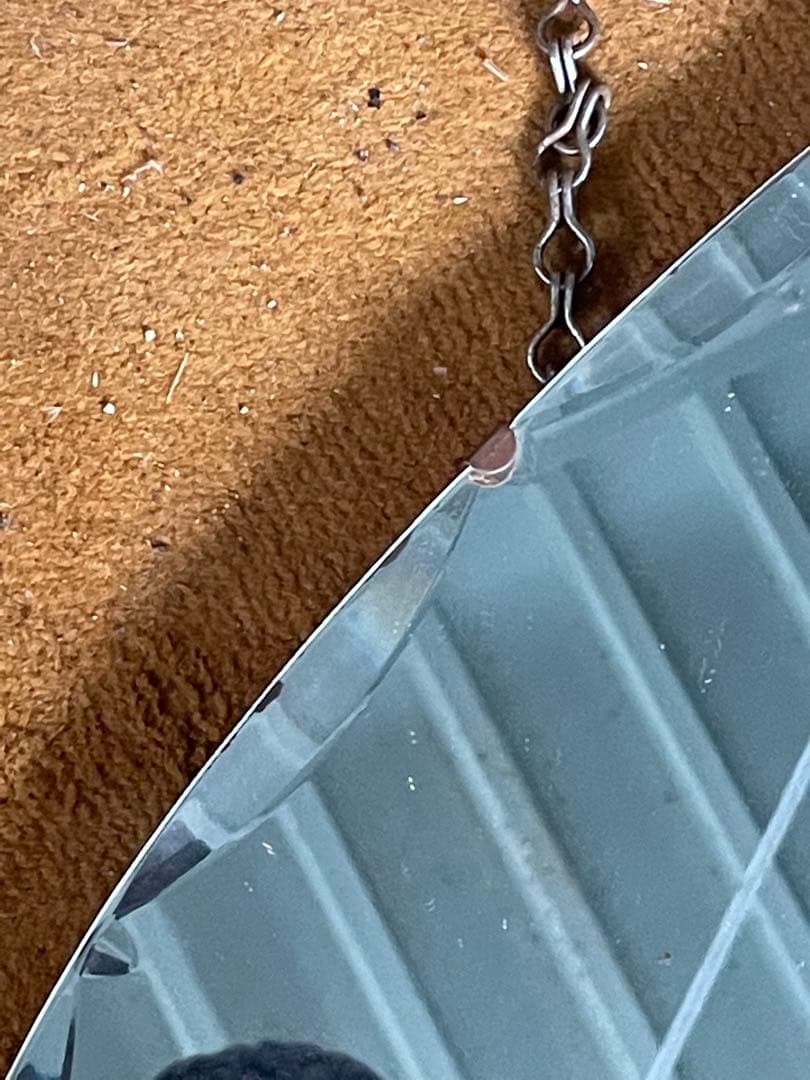 稀少/アンティーク/イギリス製/壁掛けミラー/カッティングミラー/ミラー/鏡/②