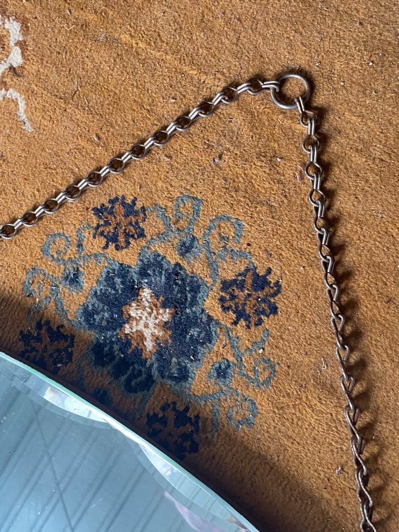 稀少/アンティーク/イギリス製/壁掛けミラー/カッティングミラー/ミラー/鏡/②