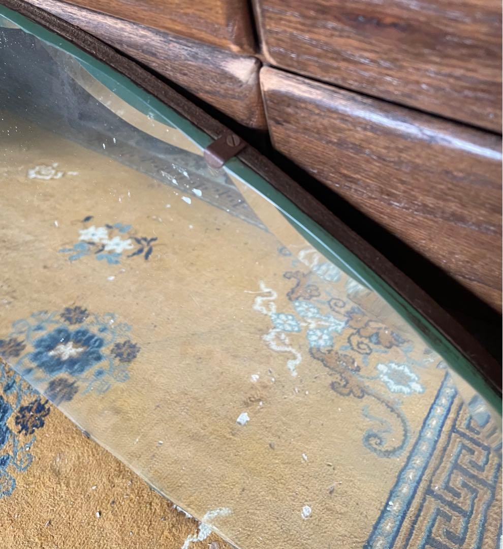 稀少/アンティーク/イギリス製/壁掛けミラー/カッティングミラー/ミラー/鏡/②