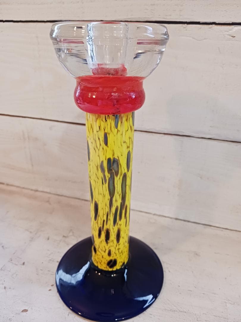 Eisch ガラス製キャンドルスタンド 燭台 ヴィンテージ アンティーク