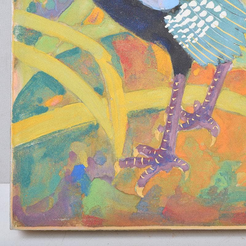 富山県　日展審査員　斎藤清策　日本画　雉　額装　M　R9147B