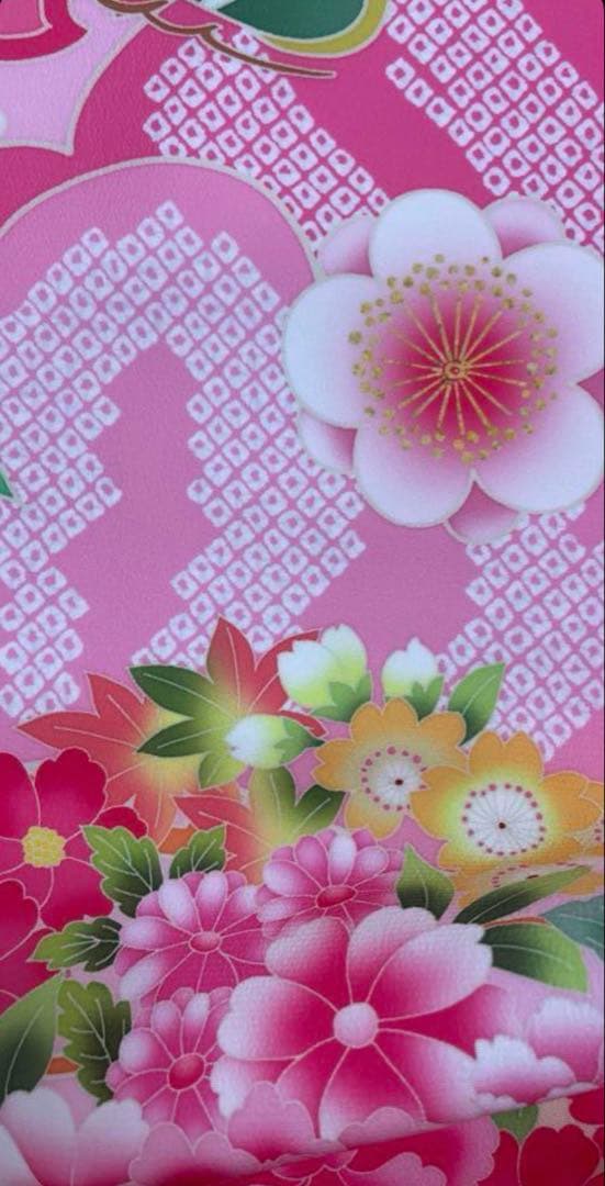 【式部浪漫】七五三 3歳 着物 被布 セット 日本製 ピンク花柄お祝い事お正月