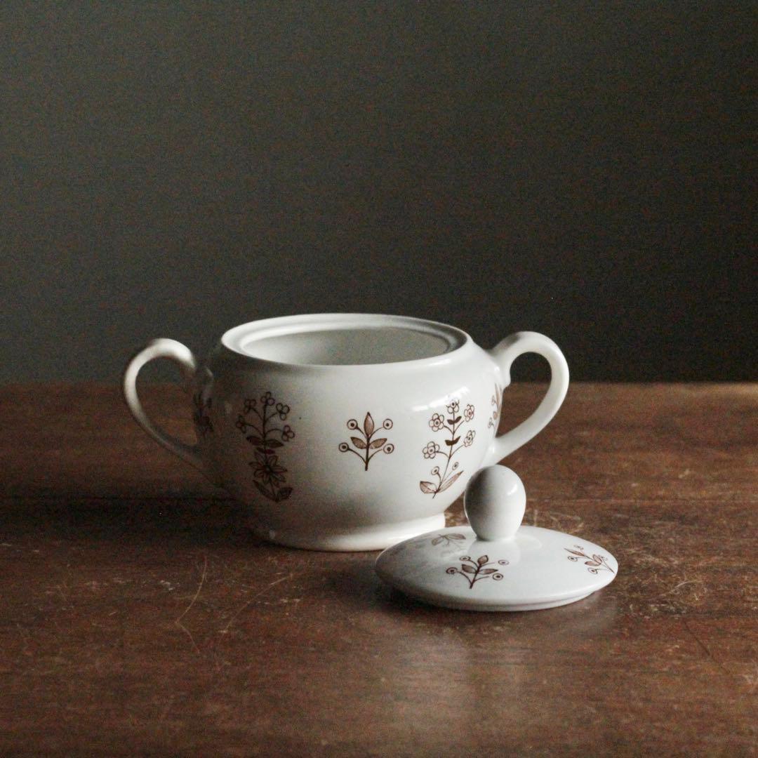 アラビア タペストリー シュガーポット 北欧 アンティーク 古道具 ブロカント