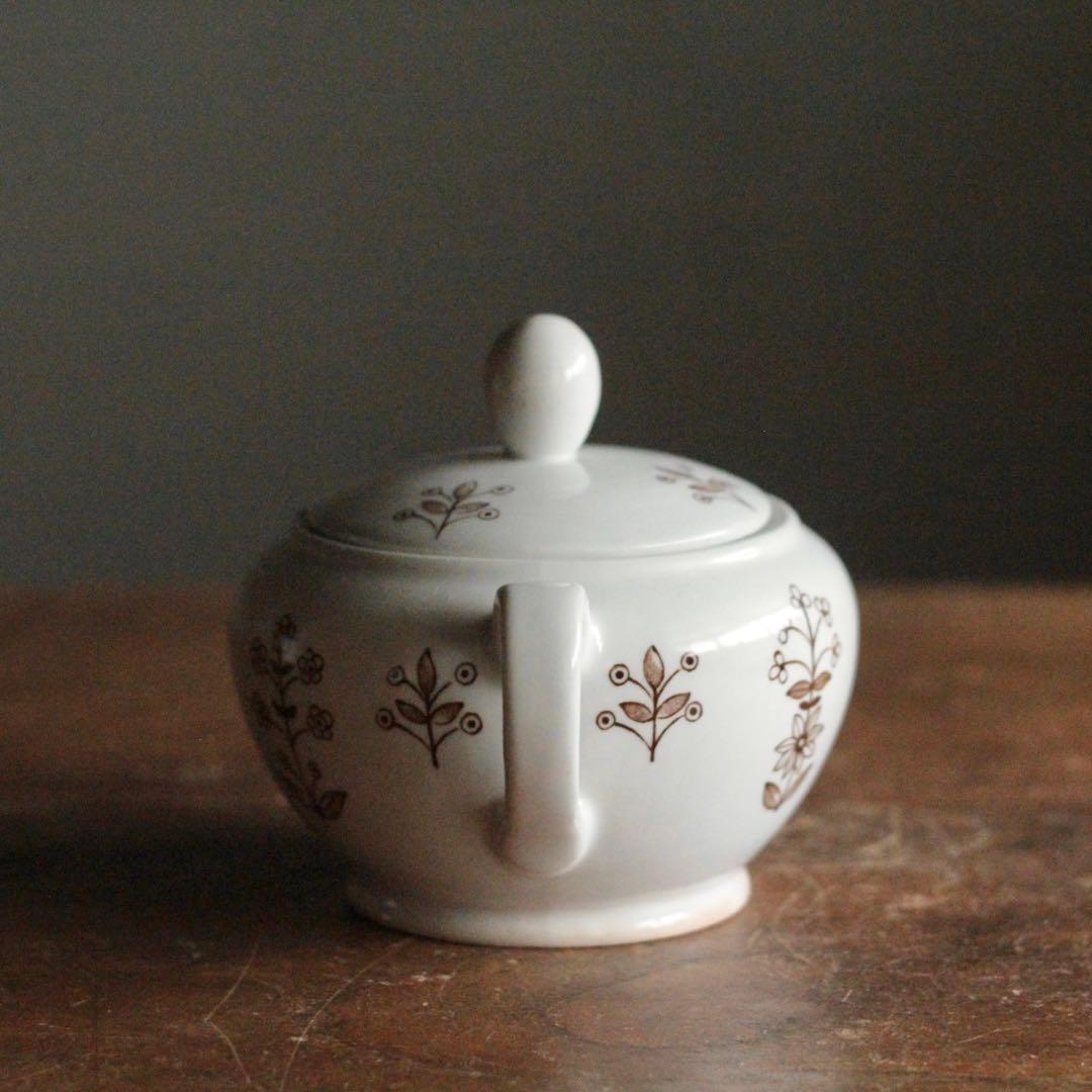 アラビア タペストリー シュガーポット 北欧 アンティーク 古道具 ブロカント