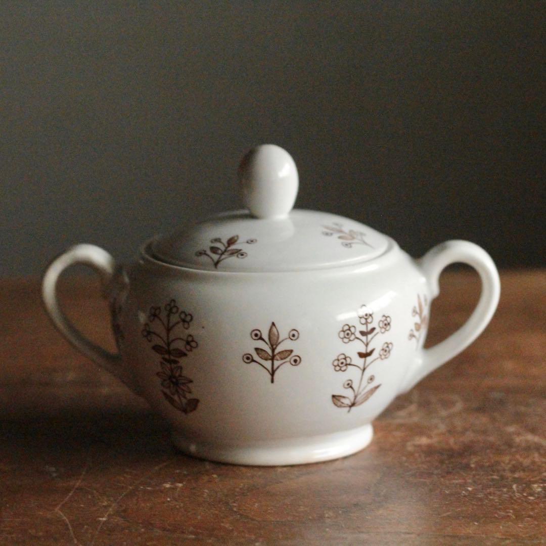 アラビア タペストリー シュガーポット 北欧 アンティーク 古道具 ブロカント