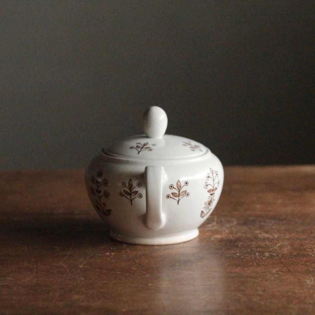 アラビア タペストリー シュガーポット 北欧 アンティーク 古道具 ブロカント