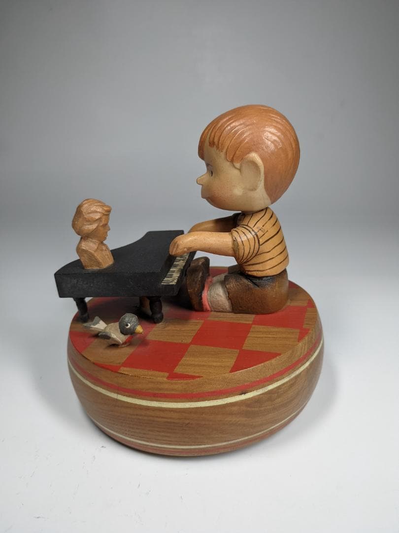 60sアンリ社製 ANRI シュローダー ビンテージオルゴール 木彫り人形