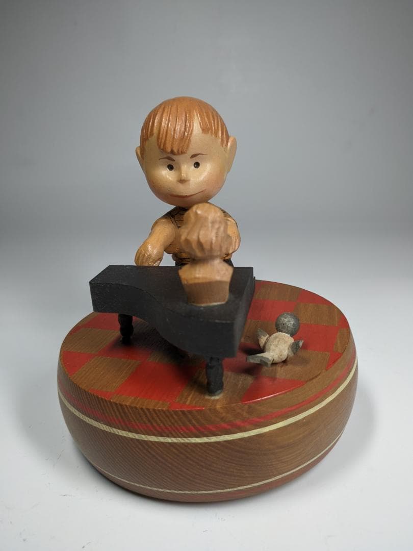 60sアンリ社製 ANRI シュローダー ビンテージオルゴール 木彫り人形