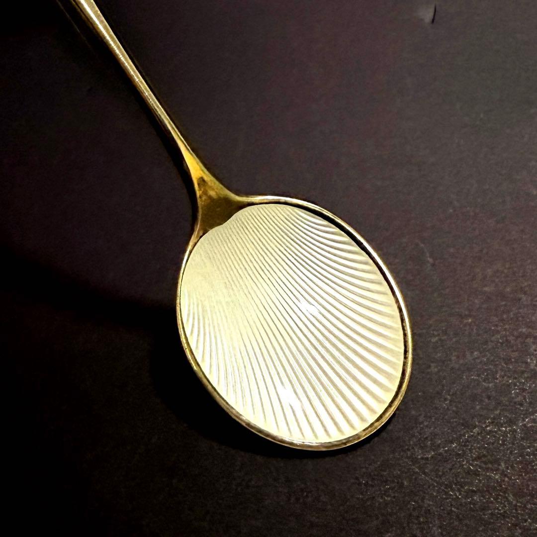 ヴィンテージ デンマーク製Frigast スターリングシルバー エナメルスプーン