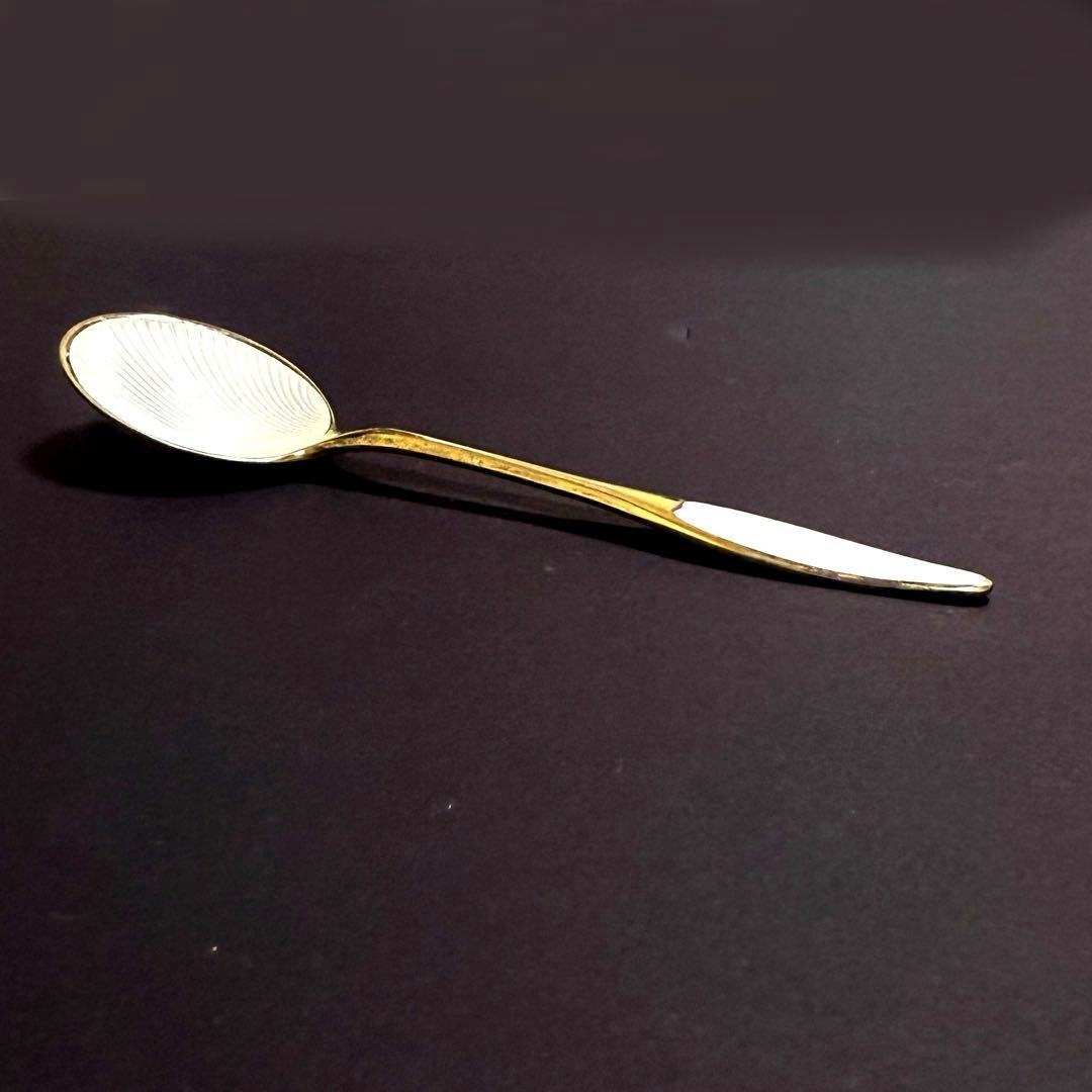 ヴィンテージ デンマーク製Frigast スターリングシルバー エナメルスプーン