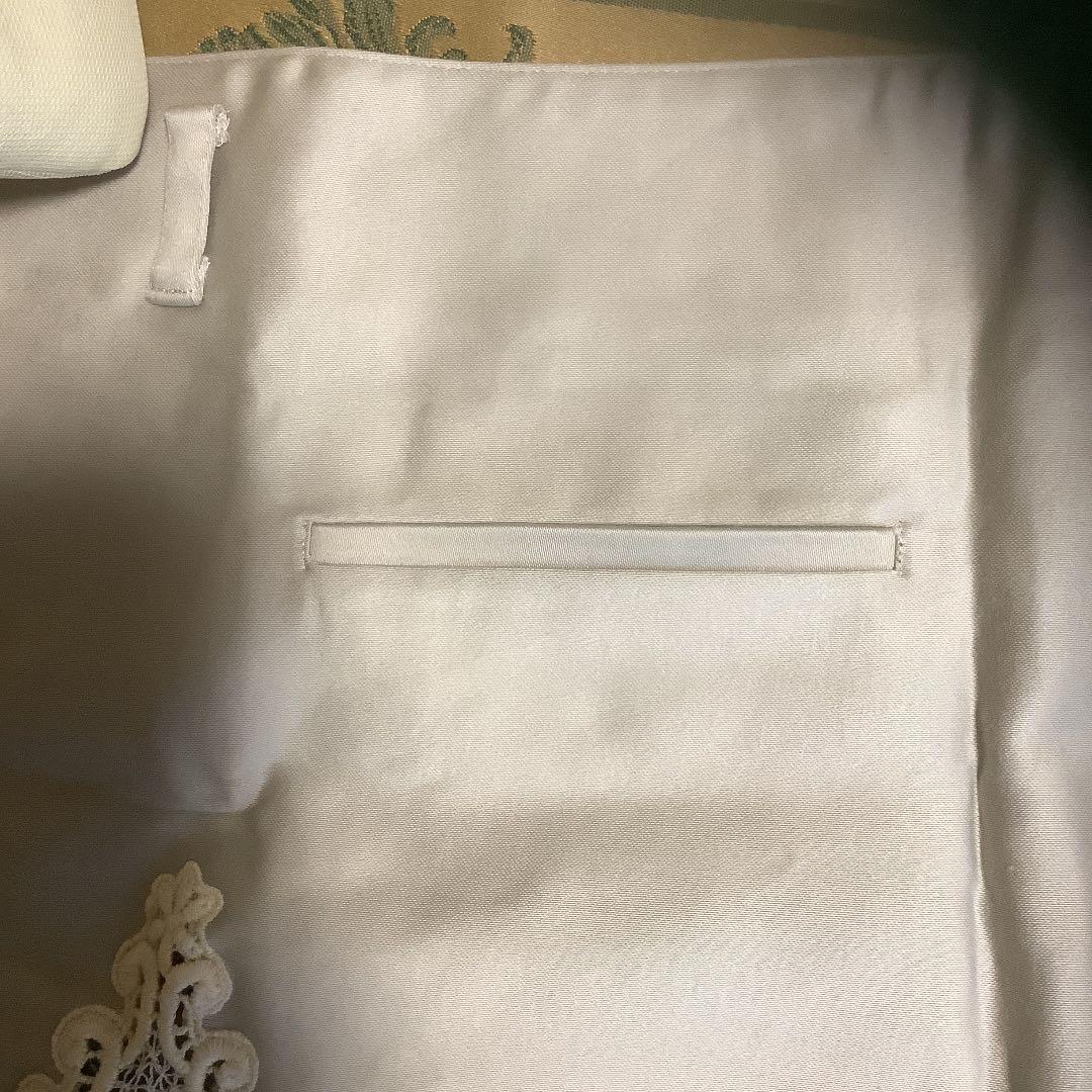 未使用さえら　ヒスクローネ　カフェエプロン　カットモチーフ&レース　アキアカネ