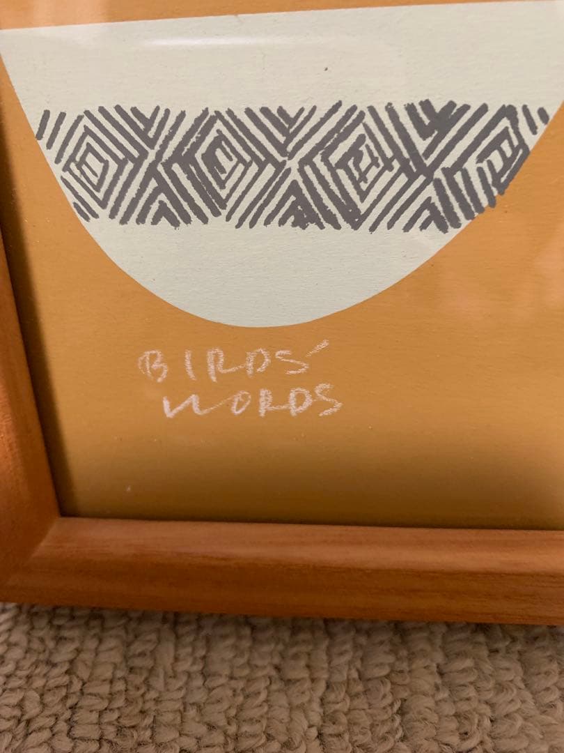 廃盤　バーズワーズ　シルクスクリーン　utsuwa ウツワ　idee ポスター