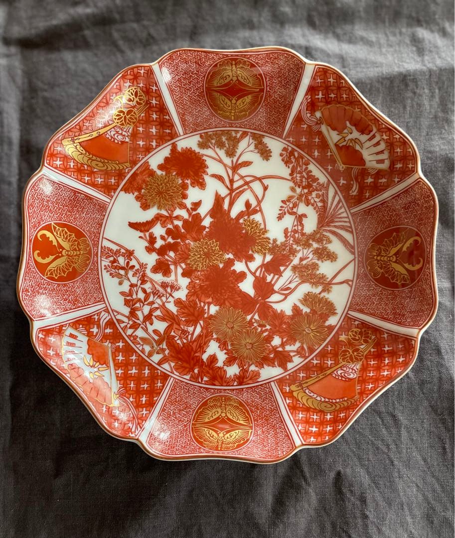 九谷焼 歴代画風 7号皿 21センチ4枚セット KUTANIYAKI