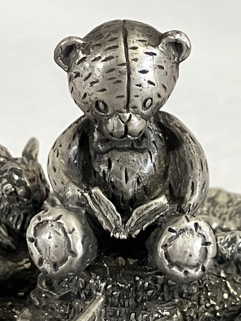 ロイヤル・セランゴール テディベア オルゴール　ピューター製　アンティーク