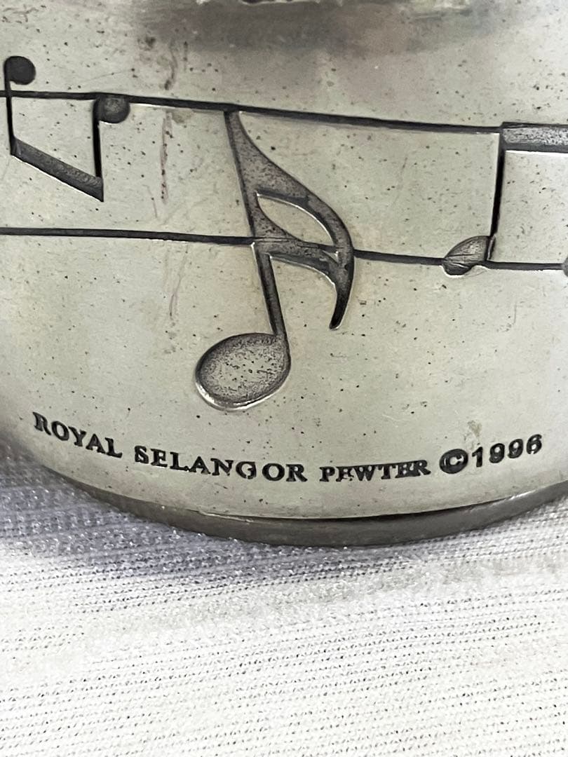 ロイヤル・セランゴール テディベア オルゴール　ピューター製　アンティーク