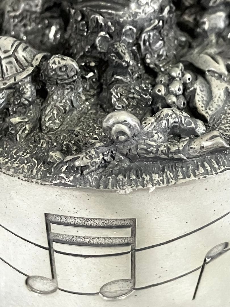 ロイヤル・セランゴール テディベア オルゴール　ピューター製　アンティーク