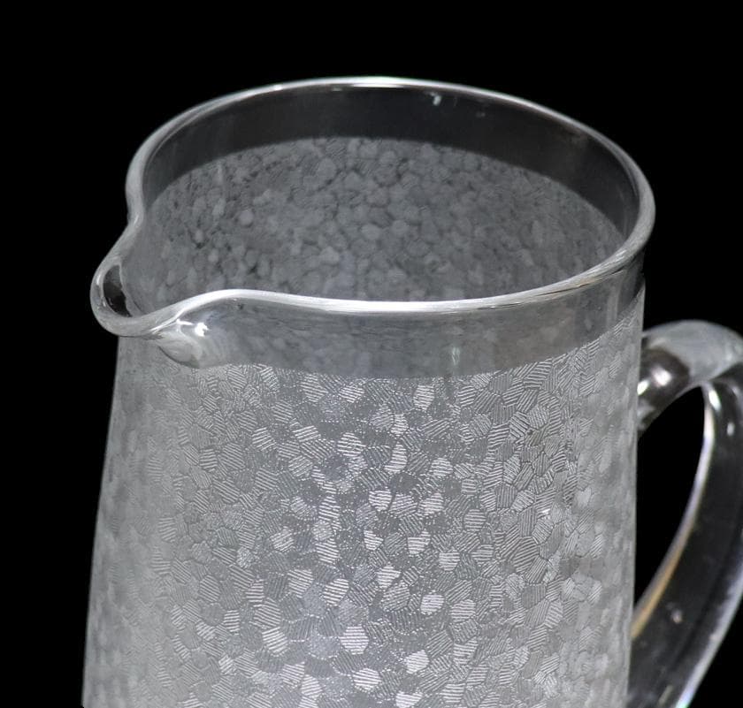 オールド・バカラ 春海商店特注 崩し市松紋 大型ピッチャー 水差し