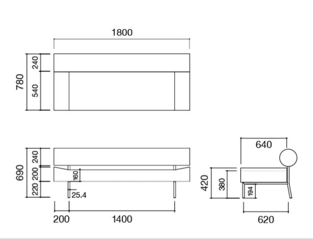 【訳あり特価】送料込！IDEE イデー3人掛けソファー