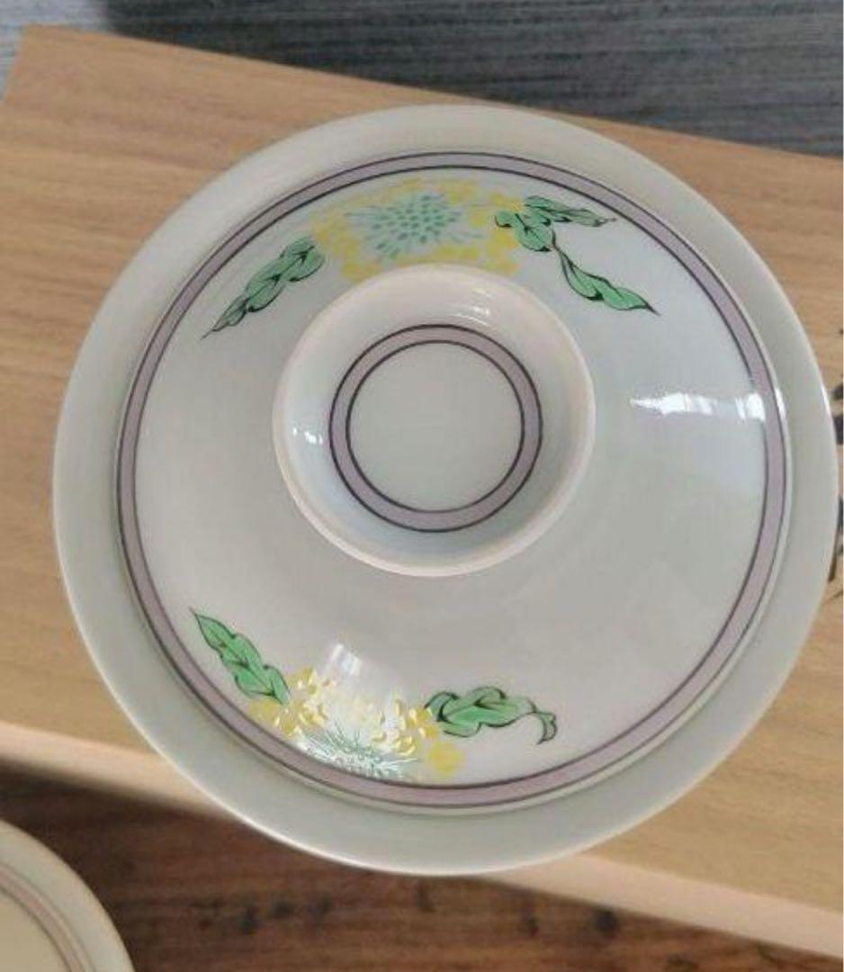 【新品未使用】京焼・清水焼の窯元 叶松谷(道夫)飯椀 蓋物 5客組セット