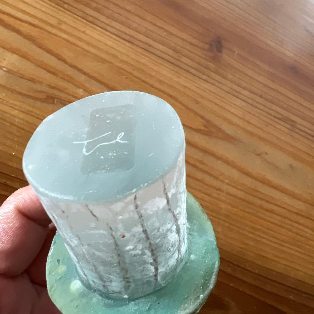 大サイズ　ガラス作家　安達知江さん　ガラスの置物　木　ツリー