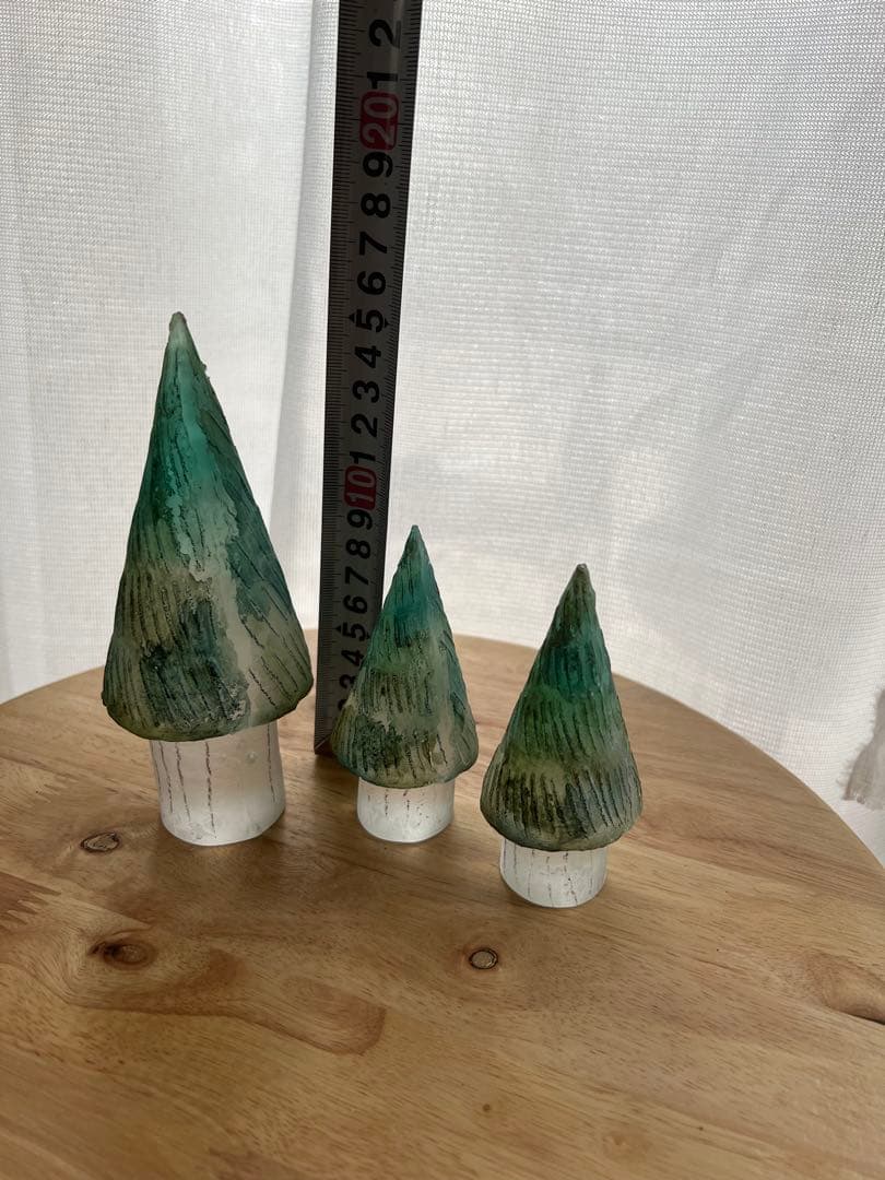 大サイズ　ガラス作家　安達知江さん　ガラスの置物　木　ツリー