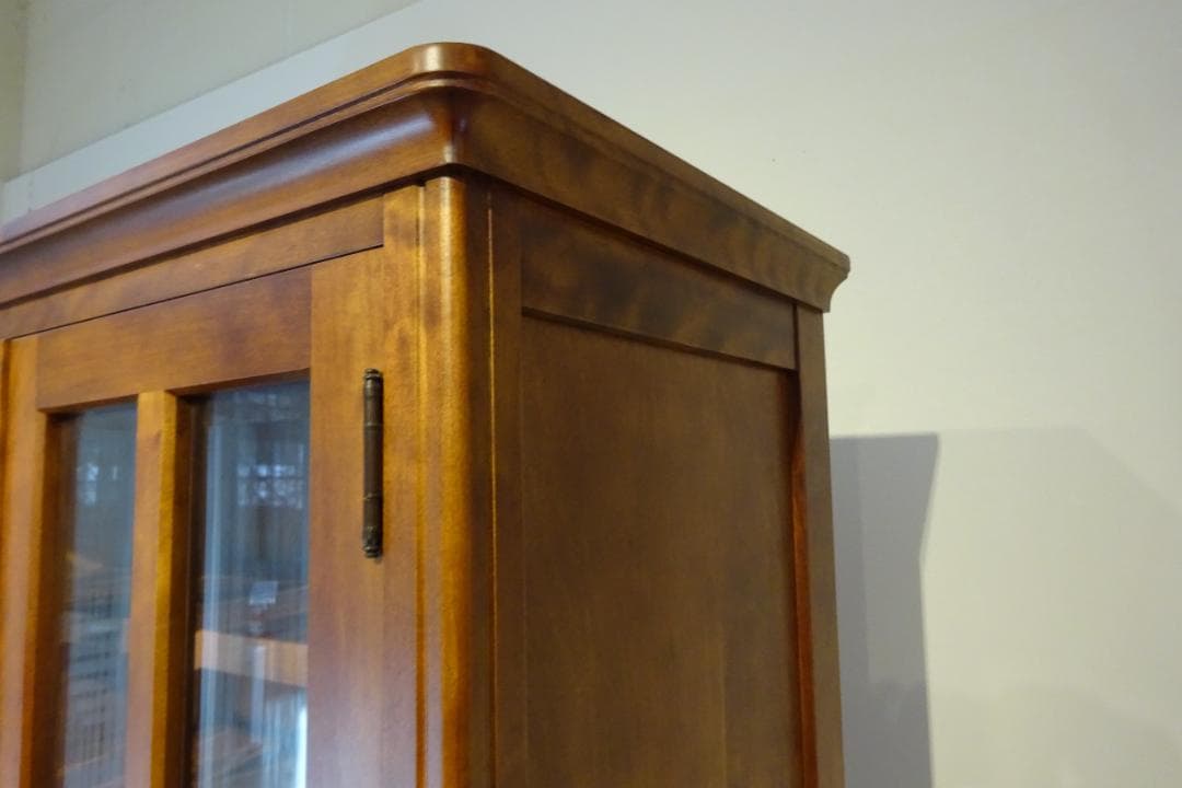 北海道 旭川家具 和光 書棚 本棚 キャビネット 樺無垢材 民芸家具 美品