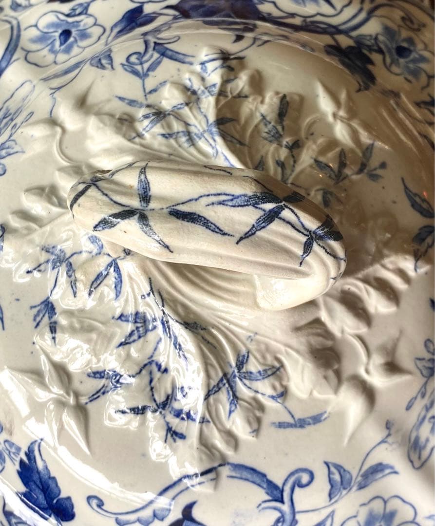 フランス アンティーク クレイユモントロー 窯 スーピエール19世紀　大きめ