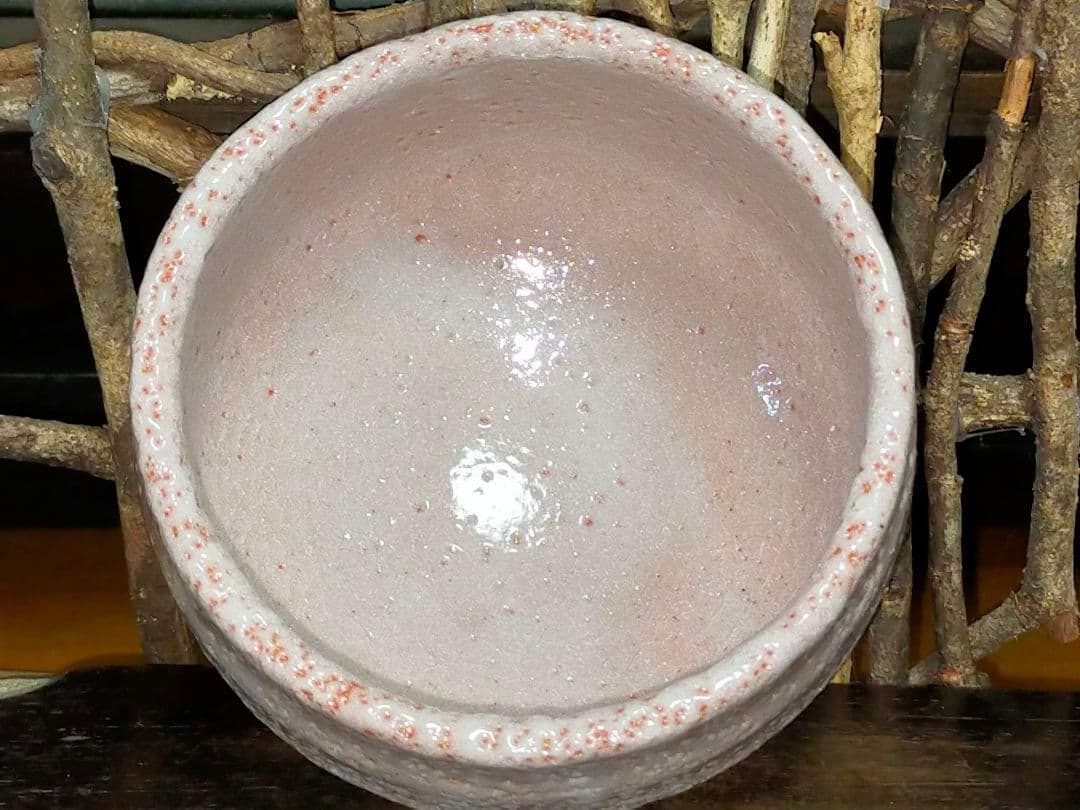 ♥新品♥ 美濃焼 ♥ピンク志野♥ 茶碗 ♥小三郎 共箱付き 志野 骨董