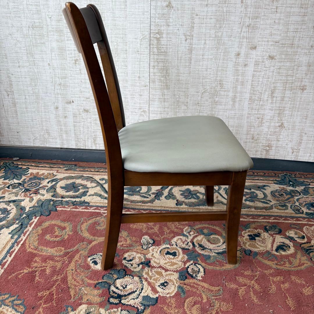 ④ 昭和レトロ カリモク ダイニングチェア 木製椅子 古家具 グレー ビンテージ