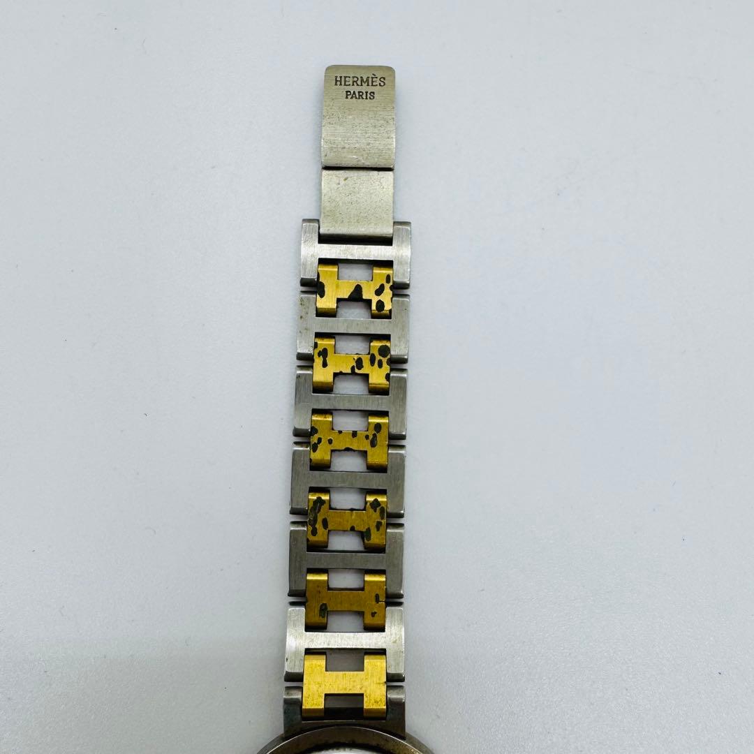 ✨HERMES✨エルメス✨クリッパー✨デイト✨コンビ✨Hベルト✨クォーツ✨腕時計