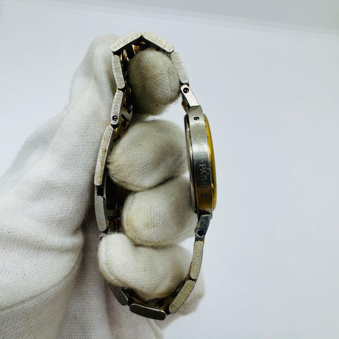 ✨HERMES✨エルメス✨クリッパー✨デイト✨コンビ✨Hベルト✨クォーツ✨腕時計