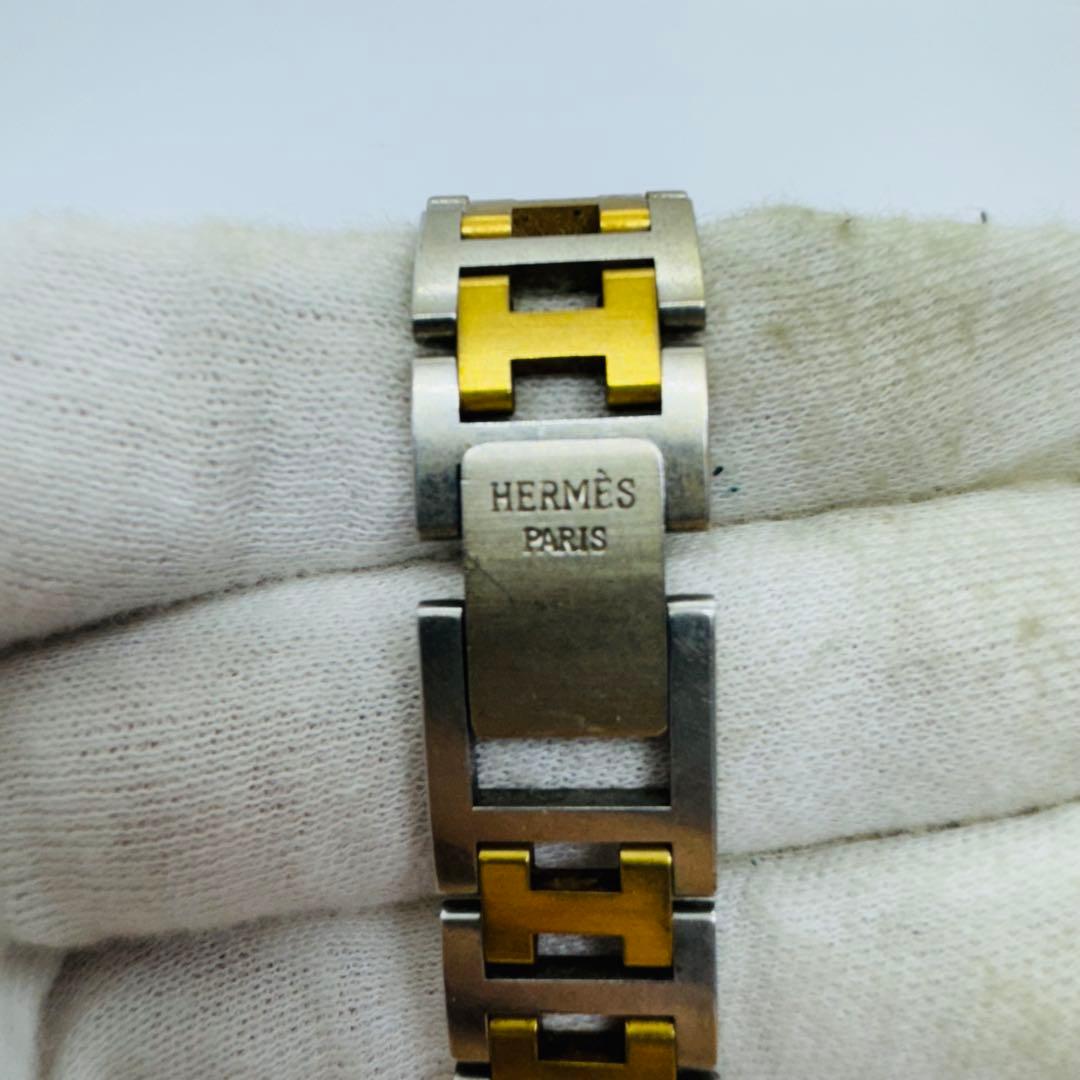 ✨HERMES✨エルメス✨クリッパー✨デイト✨コンビ✨Hベルト✨クォーツ✨腕時計