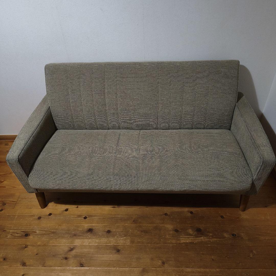 unico×karimoku グレーベージユ 2人掛けソファ