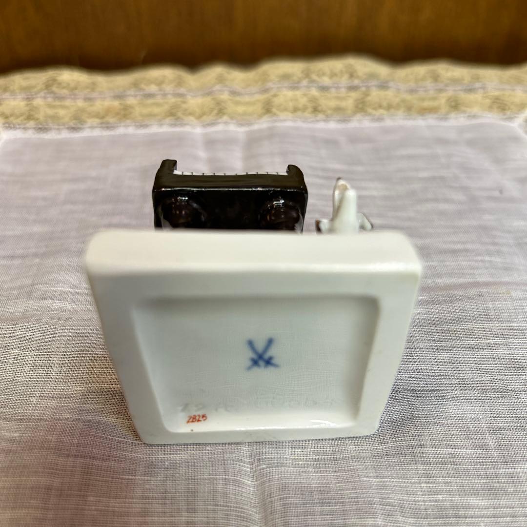 マイセンミュージッククラウン ピアノ奏者とピアノ 手びねり ペーターシュトラング