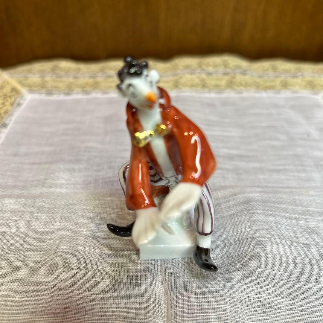 マイセンミュージッククラウン ピアノ奏者とピアノ 手びねり ペーターシュトラング